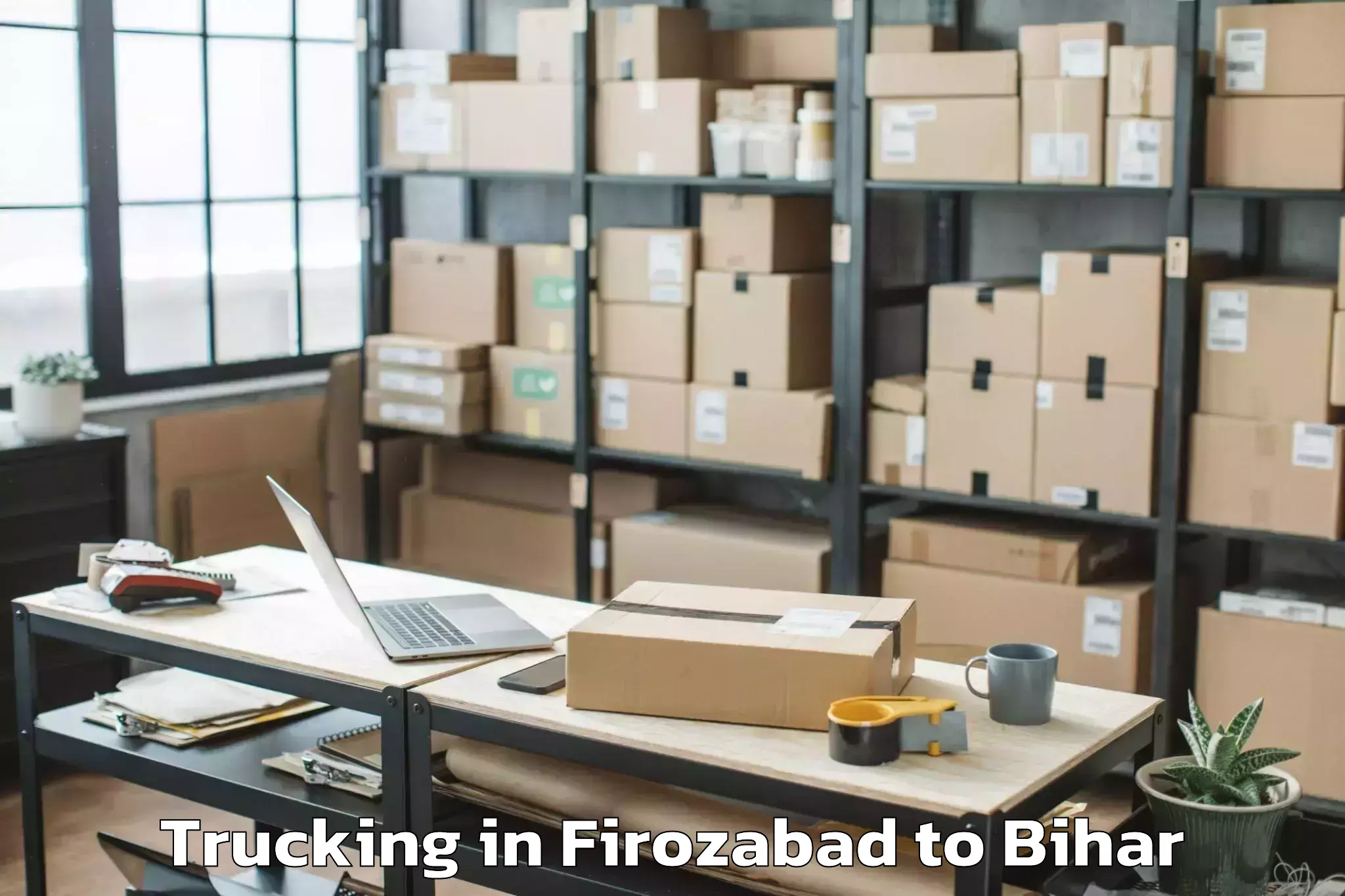 Easy Firozabad to Teghra Trucking Booking